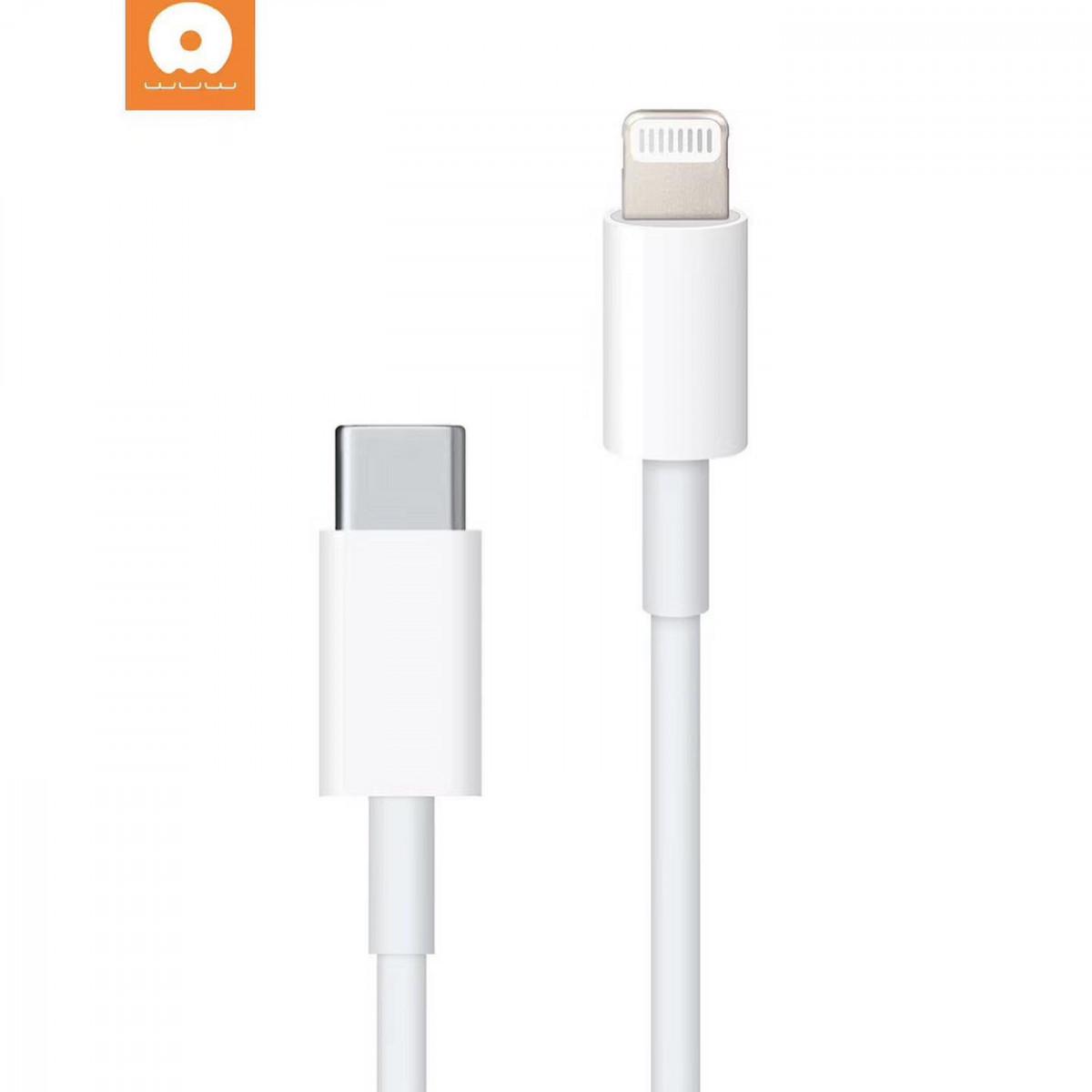 Кабель  Data Cable WUW X154 Type-C to Lightning 18w быстрая зарядка 1 м Белый - фото 2