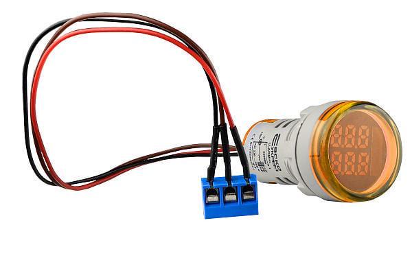 Светосигнальная арматура АСКО-УКРЕМ с индикатором-счетчиком серии U-ADM-С круглая ᴓ22 мм Желтый (00000055236)