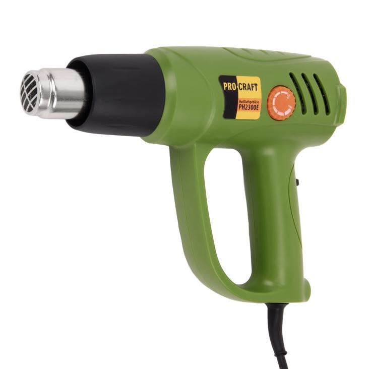 Фен строительный ProCraft PH2300E 2 режима 4 насадки 2300 Вт