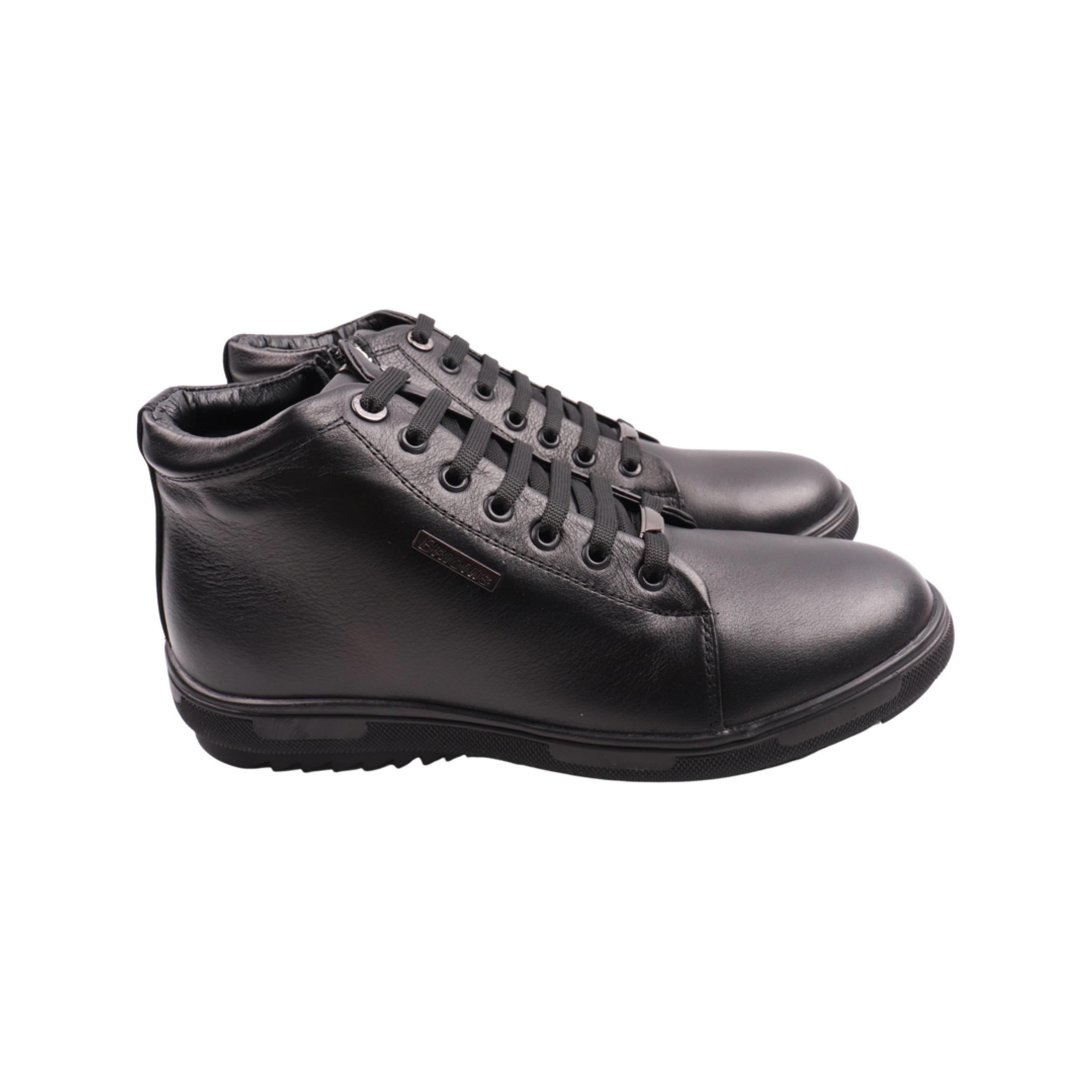 Ботинки мужские Brionis из кожи р. 41 Черный (135-23ZHC)