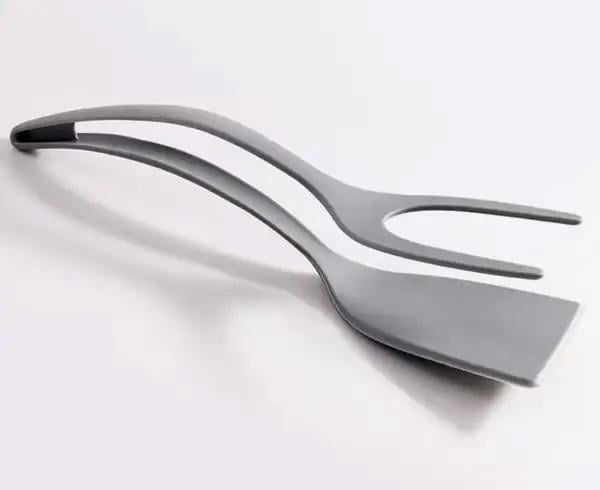 Лопатка кухонная щипцы 2в1 Серый (23705420) - фото 2 Лопатка кухонная щипцы 2в1 Серый (23705420) - фото 2
