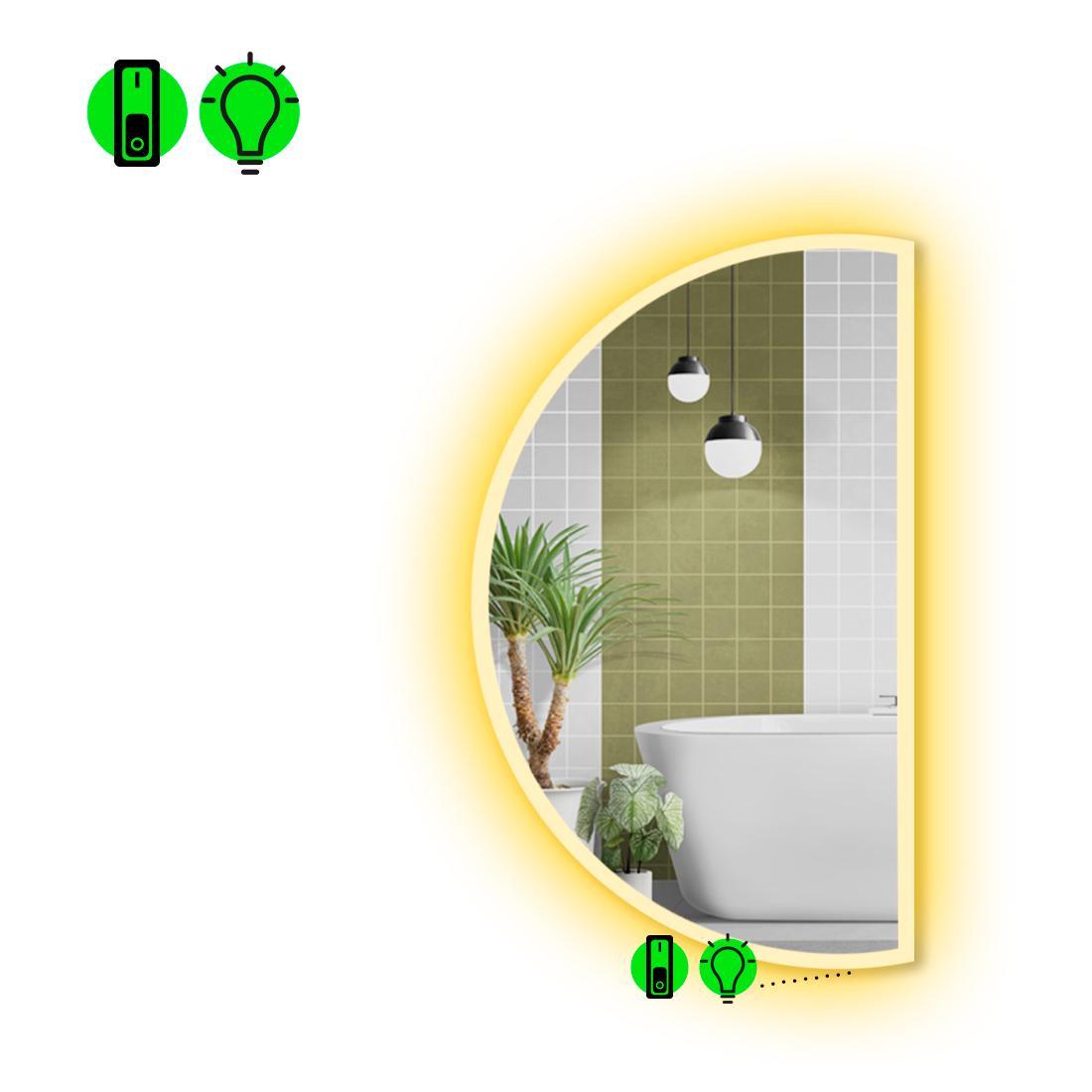 Зеркало с LED подсветкой Parette 3 с механическим включателем 80x40 см (8737338) Зеркало с LED подсветкой Parette 3 с механическим включателем 80x40 см (8737338)