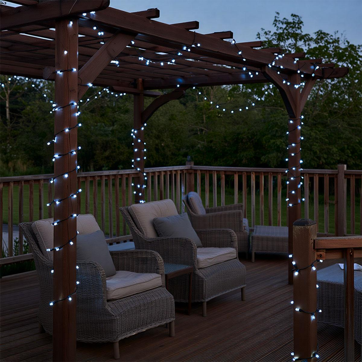 Гірлянда-нитка вулична із сонячною батареєю та пультом 50 м 500LED Чорний/Білий (SB500L50MBW) - фото 7 Гірлянда-нитка вулична із сонячною батареєю та пультом 50 м 500LED Чорний/Білий (SB500L50MBW) - фото 7