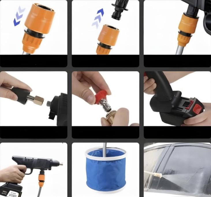 Мийка високого тиску для миття автомобіля з 2 акумуляторами 48V (346576) - фото 5