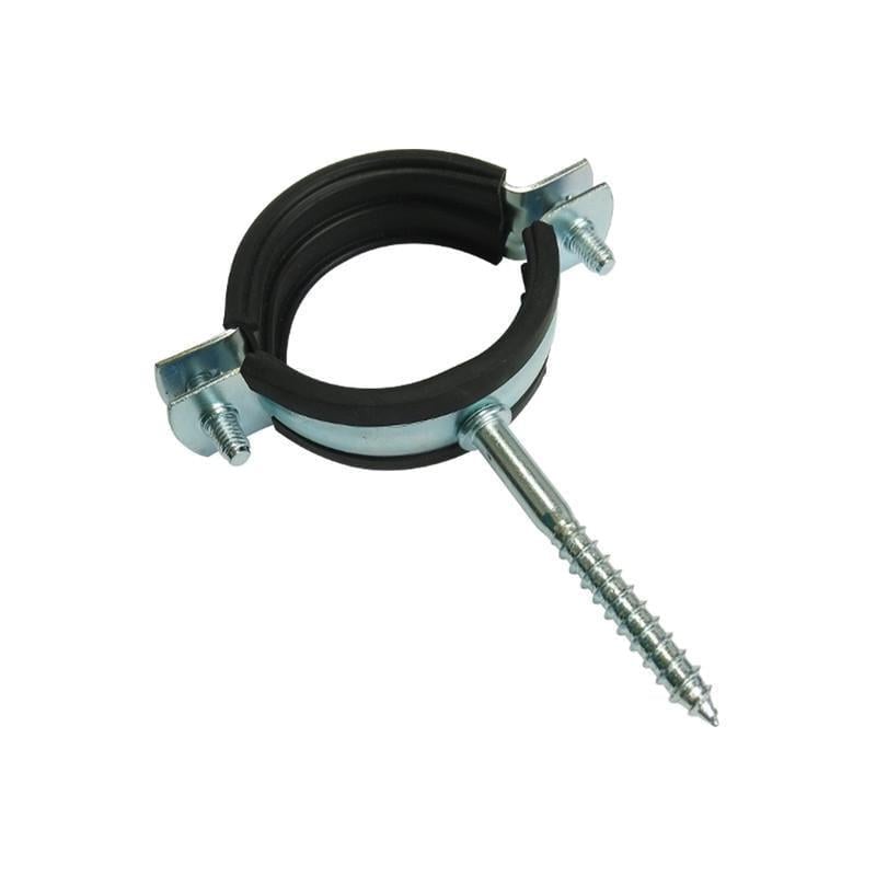 Хомут S Metalvis 4" 113-118 мм із шурупом 7х70 мм для труб із гумовою прокладкою цинк 25 шт. (933000000933DNA001)