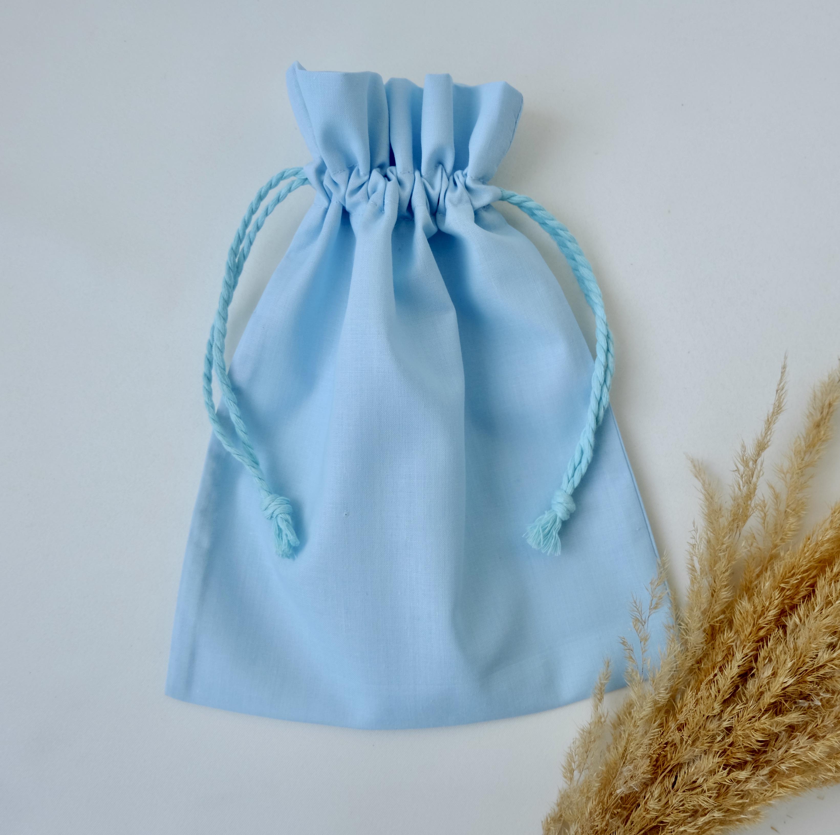 Мішок текстильний для подарунків 25х20 см Блакитний (29186726) - фото 2 Мішок текстильний для подарунків 25х20 см Блакитний (29186726) - фото 2