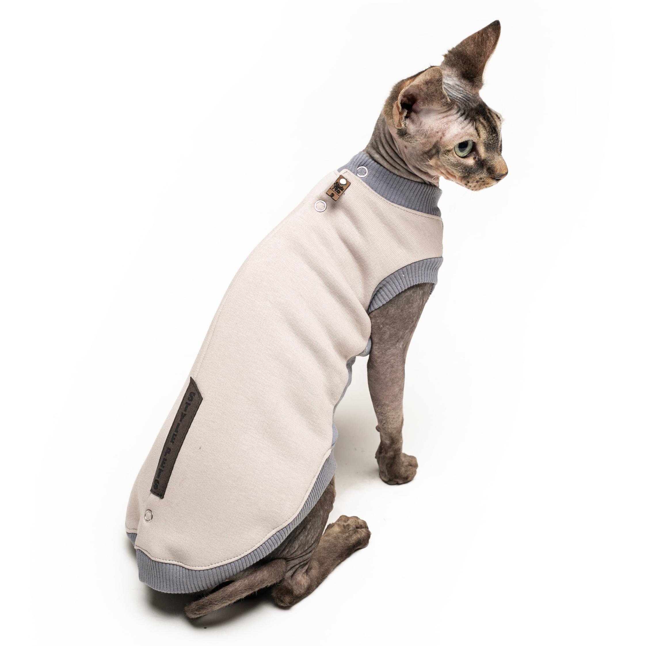 Кофта для котів без рукавів тепла Style Pets Var XL Gray (471XL) - фото 8