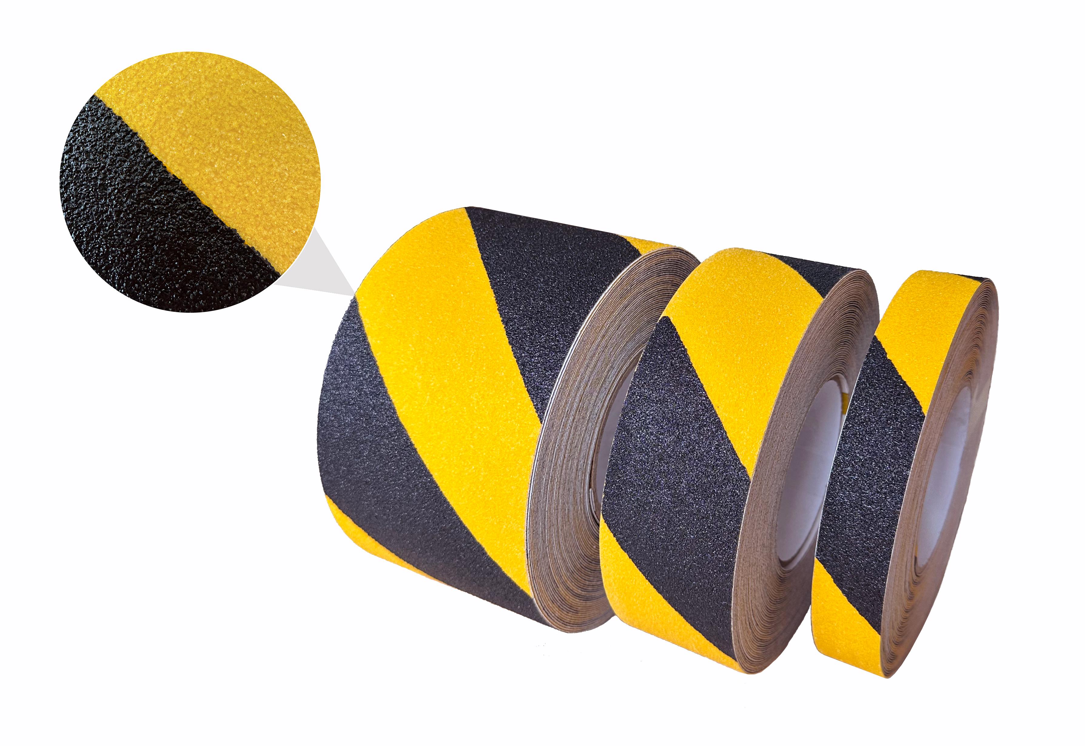 Стрічка протиковзка самоклеюча абразивна Heskins Standard Safety-Grip попереджувальна стандартної зернистості 100 мм x 5 м Чорно-жовтий (H3401D 100L5) - фото 1 Стрічка протиковзка самоклеюча абразивна Heskins Standard Safety-Grip попереджувальна стандартної зернистості 100 мм x 5 м Чорно-жовтий (H3401D 100L5) - фото 1
