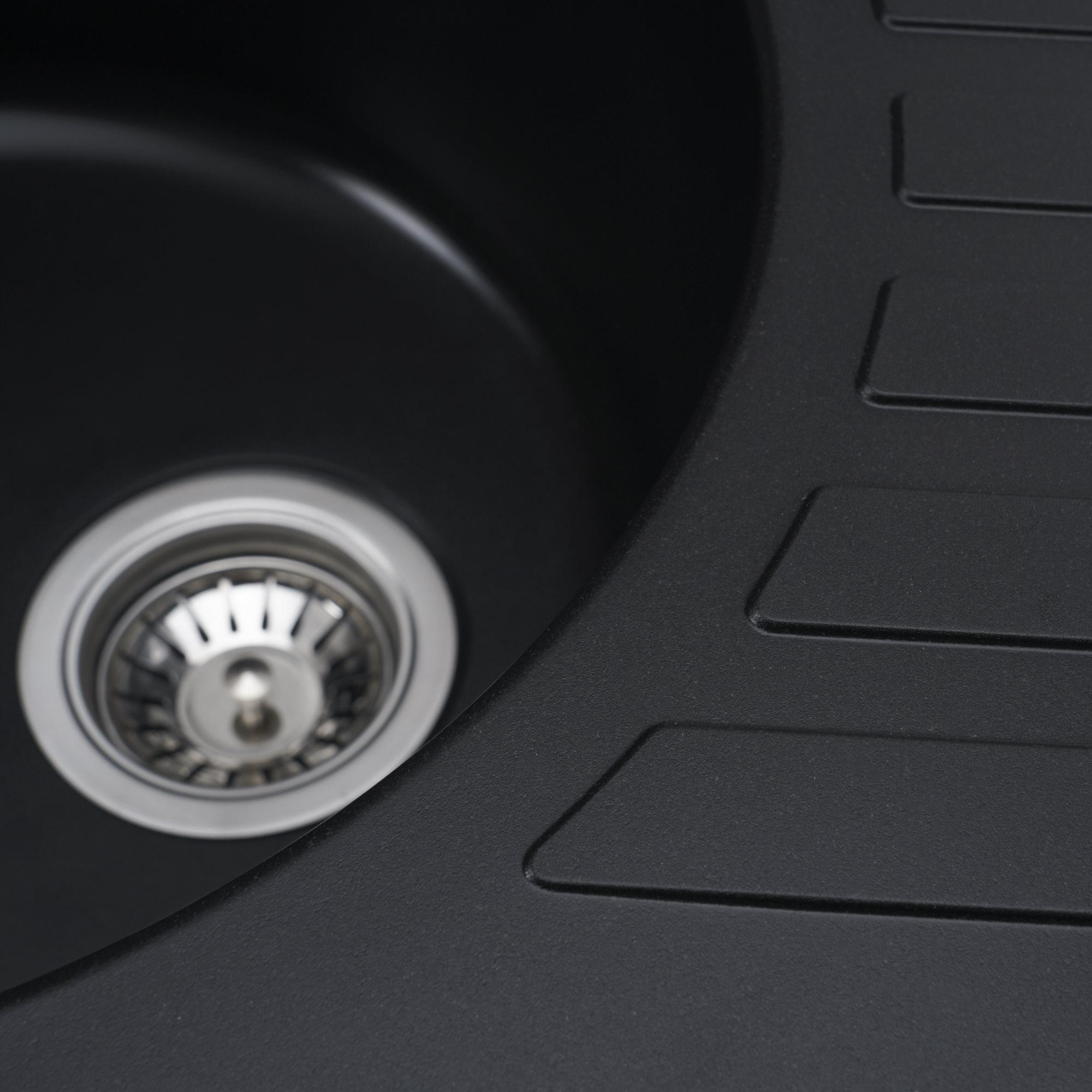 Мийка гранітна для кухні Valeso SOUL 6250 матова Чорний - фото 3 Мийка гранітна для кухні Valeso SOUL 6250 матова Чорний - фото 3