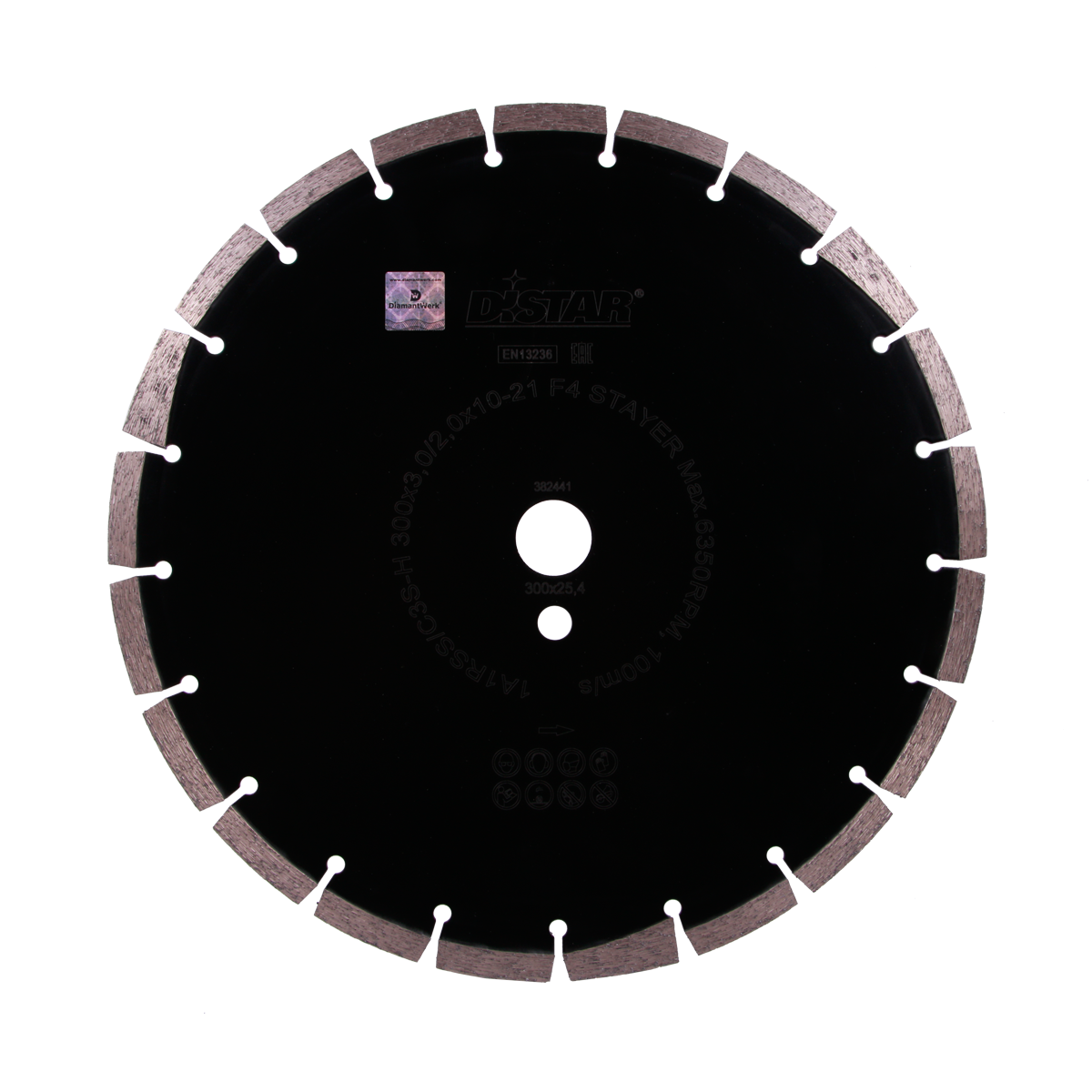 Круг алмазный отрезной Distar 1A1RSS/C3S-H 300x3,0/2,0x10x25,4-21 F4 STAYER