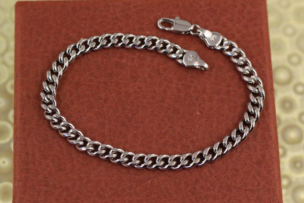 Браслет Xuping Jewelry круглый панцирный гурмет 19 см 5 мм серебристый (26485413)