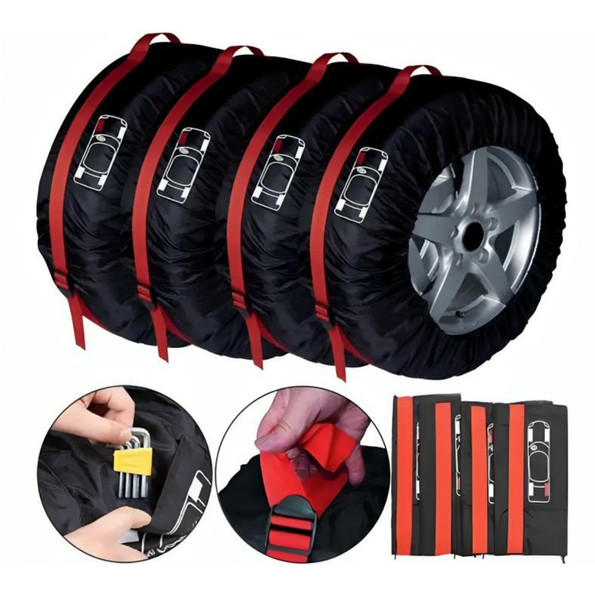 Комплект защитных чехлов для колес R18-R19 4 шт. (DT-122) - фото 4