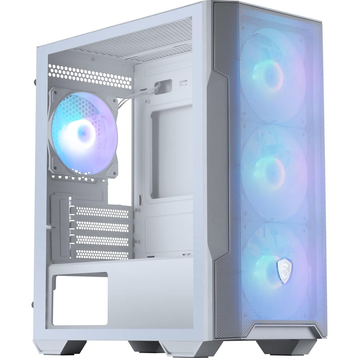 Корпус для ПК MSI MAG Forge M100R Mini-Tower PSU MicroATX/Mini-ITX ARGB White (35386402)