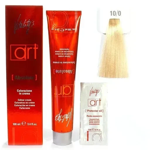Крем-краска для волос с масляным коктейлем Vitality’s Art Absolute Hair Color Cream 10/0 Супер светлый блондин 100 мл