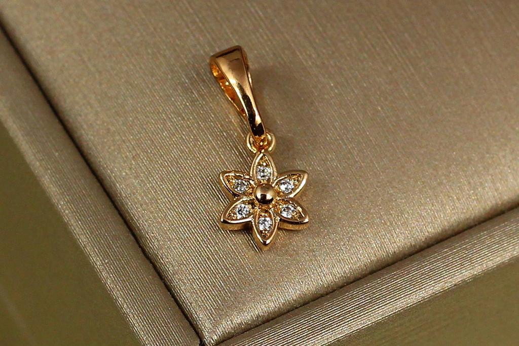 Кулон Xuping Jewelry Цветочек 6 мм Золотистый (2177208342)