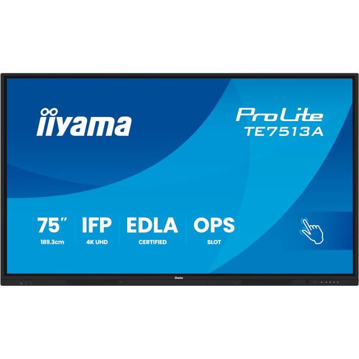 Дисплей інтерактивний сенсорний Iiyama ProLite TE7513A-B1AG Black (30359666)