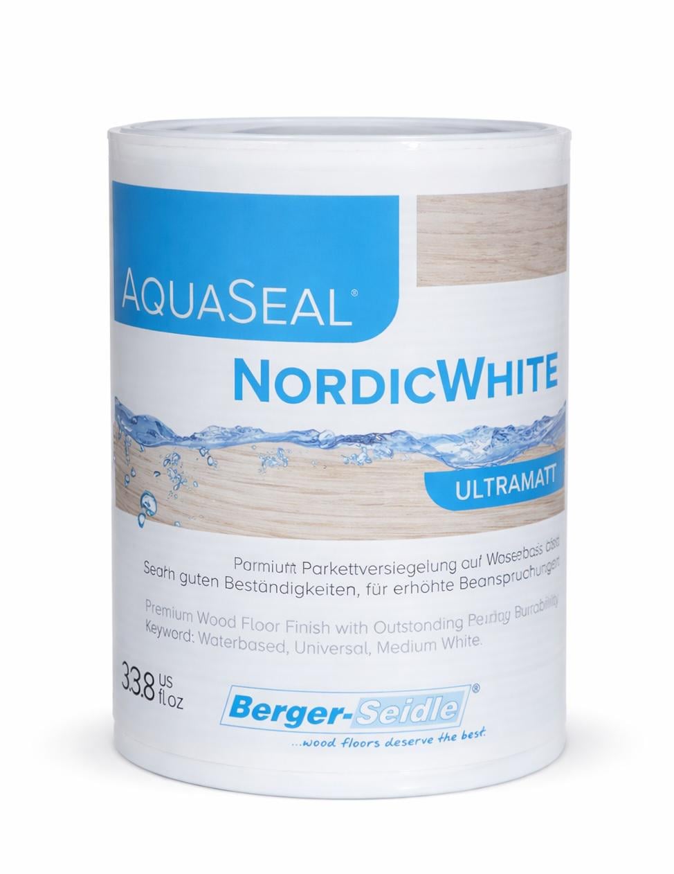 Лак для паркета отбеливающий Berger AquaSeal NordicWhite 1 л Лак для паркета отбеливающий Berger AquaSeal NordicWhite 1 л