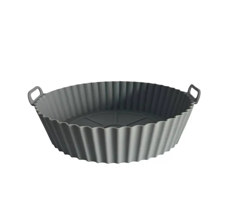 Форма для аэрогриля круглая силиконовая 19142 20х20х5 см Серый (8-6-5117048)