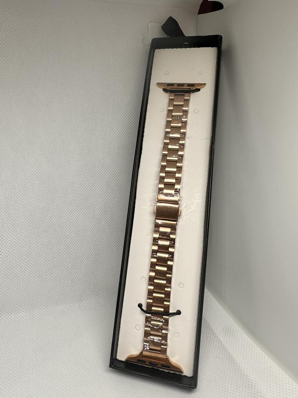 Ремінець сталевий Lady 3 Beats для Apple Watch 42/44/45 мм Rose Gold (KG-8523)