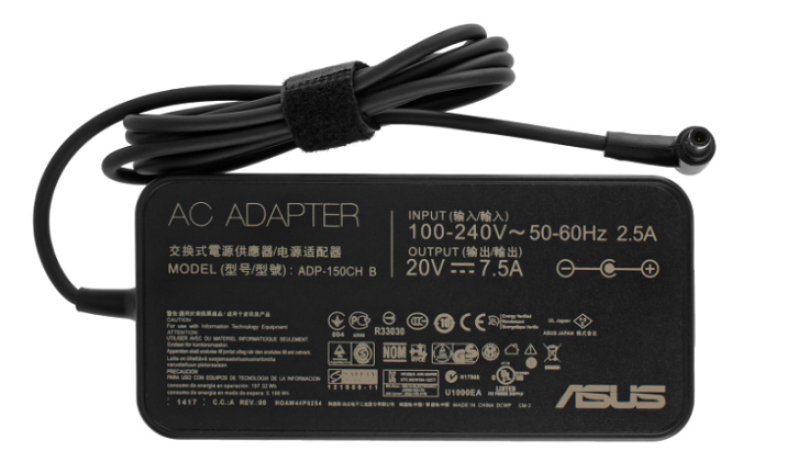 Блок питания для ноутбука Asus без кабеля L-образный разъем 20 V 7,5 A 150 W 6,0x3,7-PIN (1914748543)