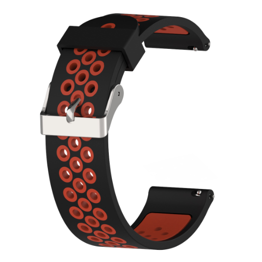 Ремешок для смарт-часов Sport силиконовый 22 мм Черный/Черный (1894P)