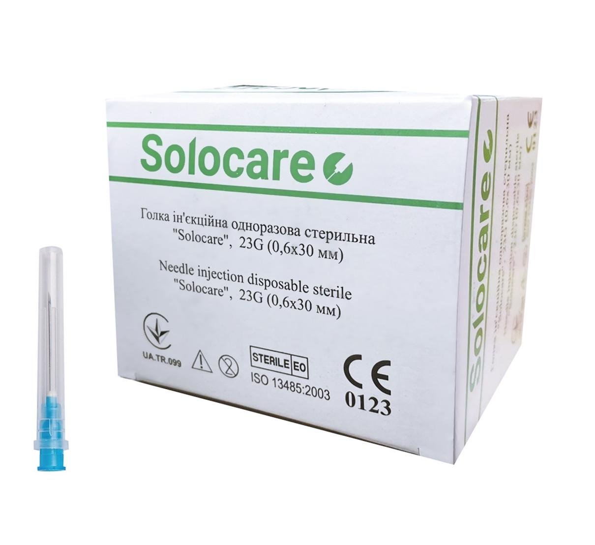 Игла Solocare G-23 0,6х30 мм 100 шт. (17630056)