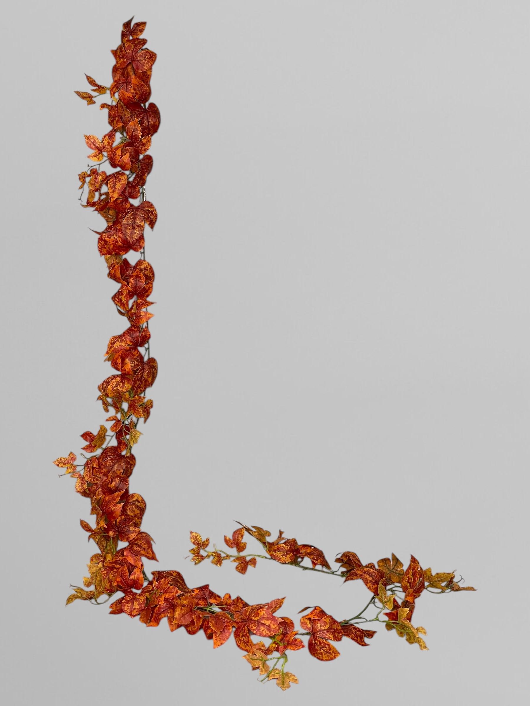 Искусственный девичий виноград лиана 220 см Оранжевый (Р01007)
