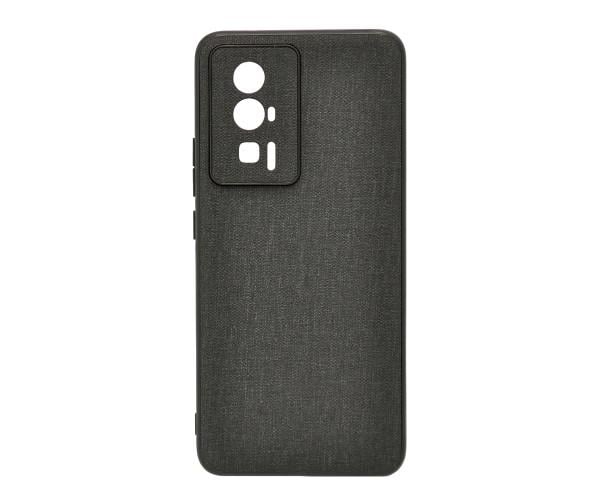 Чехол накладка New Textile Leather Cаse для Xiaomi Poco F5 Pro / Redmi K60 Черный