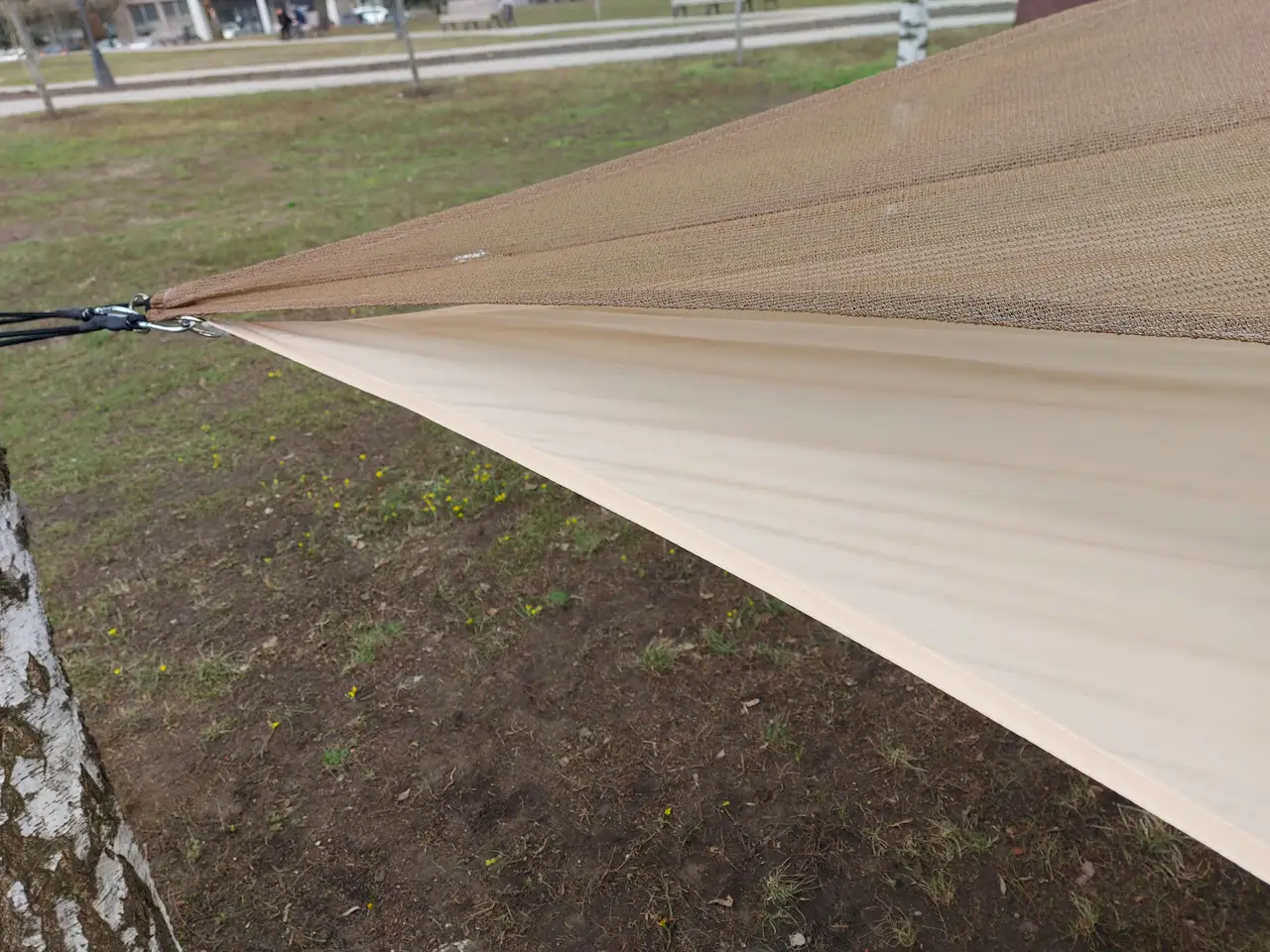 Тент солнцезащитный водонепроницаемый квадратный Оксфорд 3х3 м Бежевый - фото 8 Тент солнцезащитный водонепроницаемый квадратный Оксфорд 3х3 м Бежевый - фото 8