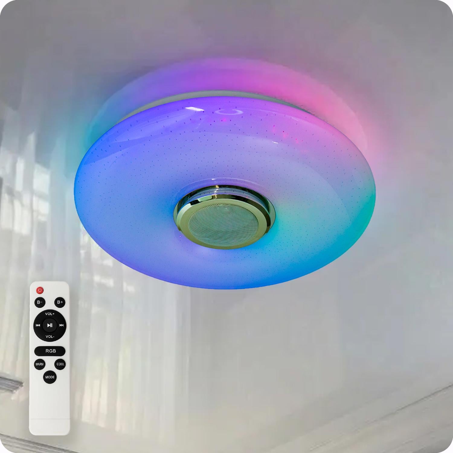 Люстра светодиодная 517 Dlight RGB с пультом и колонкой 70Вт Белый (02161)