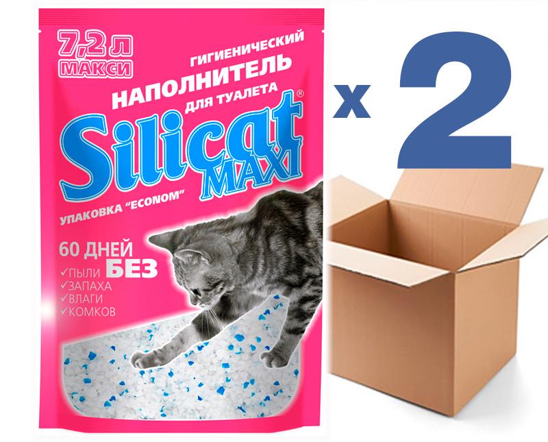 Наповнювач для котячого туалету Silicat Maxi силікагелевий 7,2 л x 2 шт. 14,4 л - фото 2