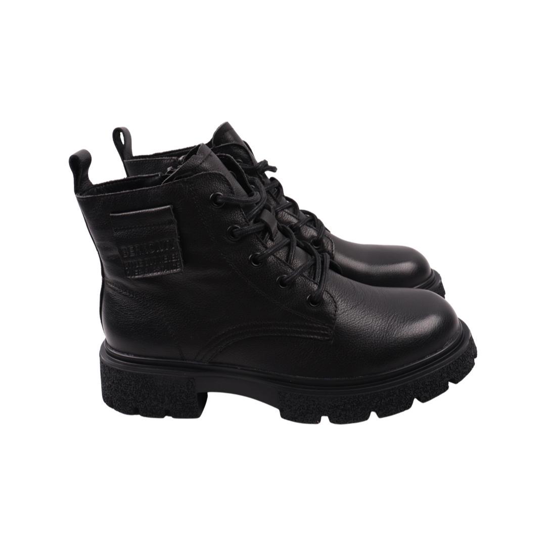 Ботинки женские Berkonty из кожи р. 37 Черный (416-22DHC)