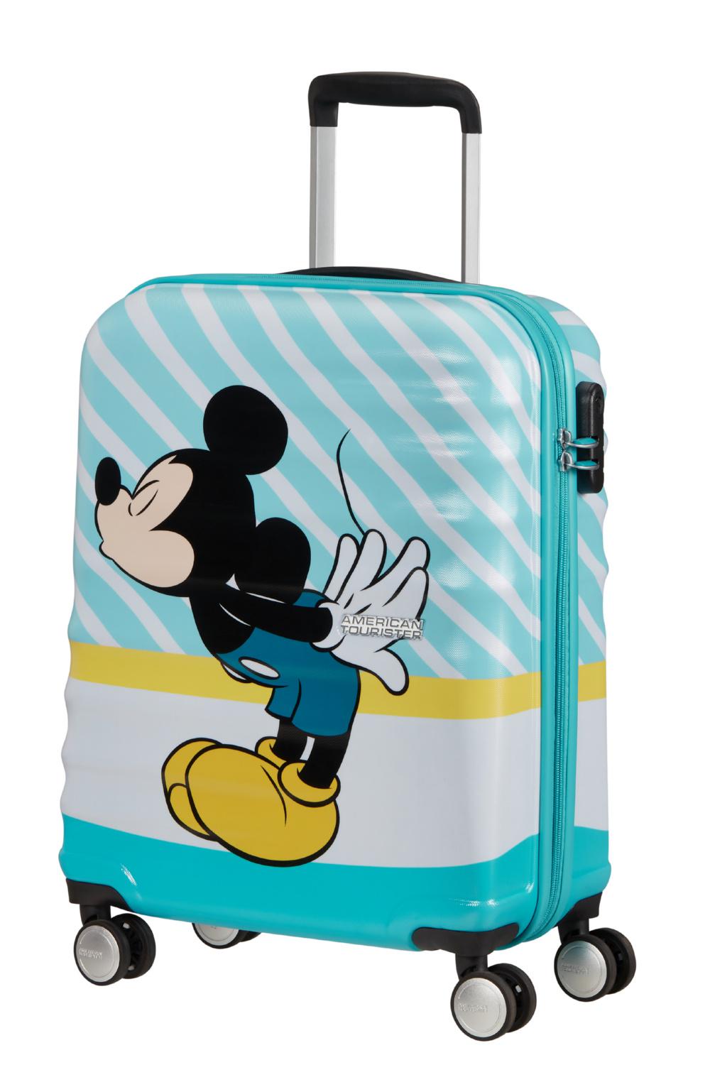 Валіза American Tourister Wavebreaker Disney - Kiss 55х40х20 см Блакитний (31C/31001)