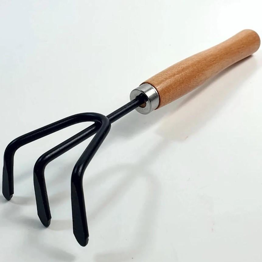 Набір ручних садових інструментів Garden Tools лопатка/розпушувач/вилка 3 пр. Дерево (25803259) - фото 6