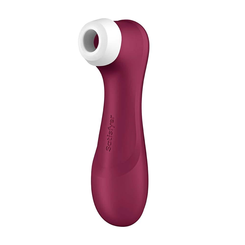 Стимулятор вакуумный с вибрацией Satisfyer Liquid Air Pro 2 Generation 3 16,4 см Бордовый (32881)
