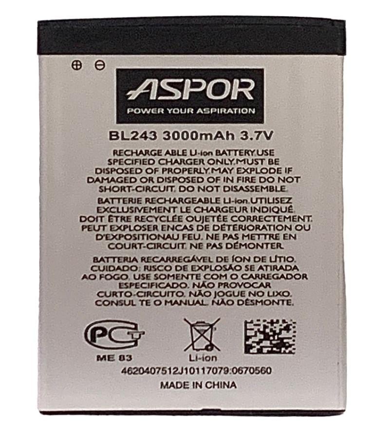 Акумулятор Aspor для Lenovo BL-243 A7000/K3 NOTE/K50 (1860523148) Акумулятор Aspor для Lenovo BL-243 A7000/K3 NOTE/K50 (1860523148)