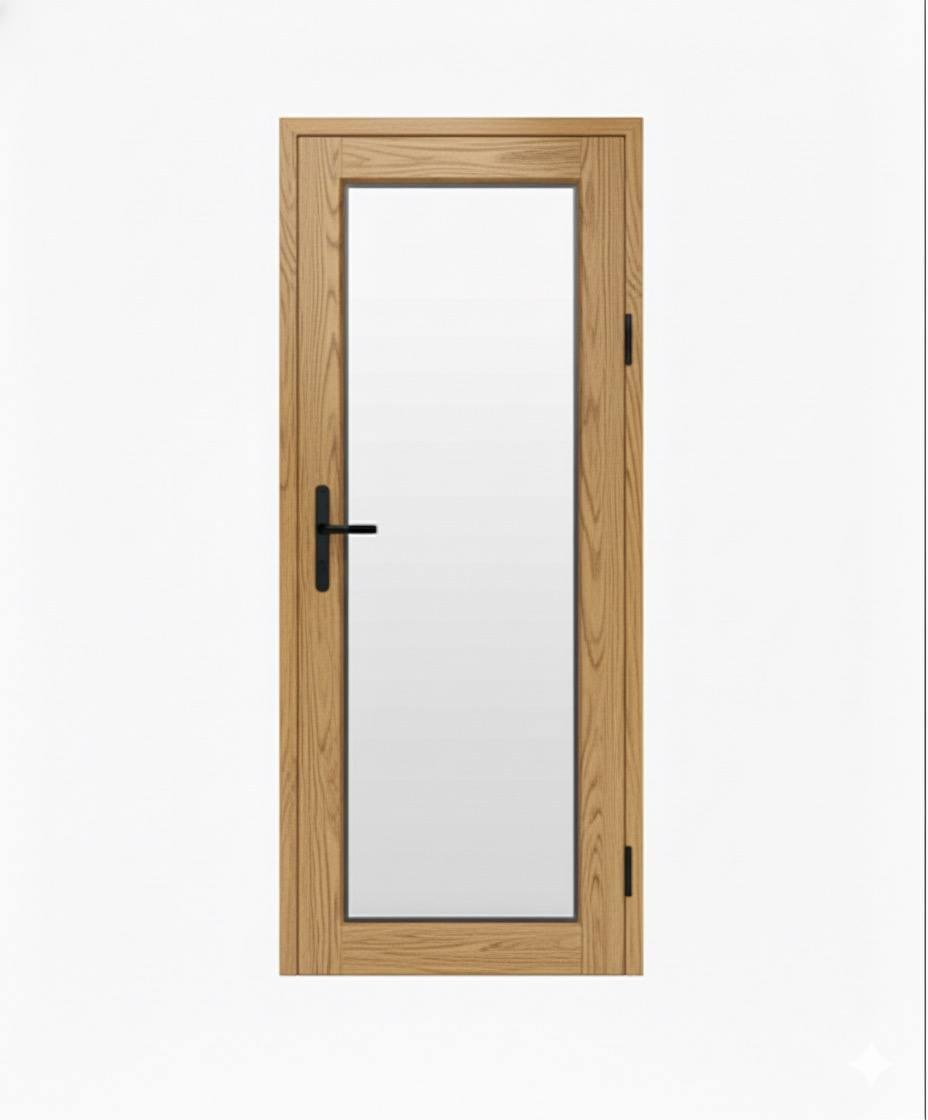 Дверь балконная пластиковая однокамерная Steko с фурнитурой AXOR 2000х700 мм Золотий дуб