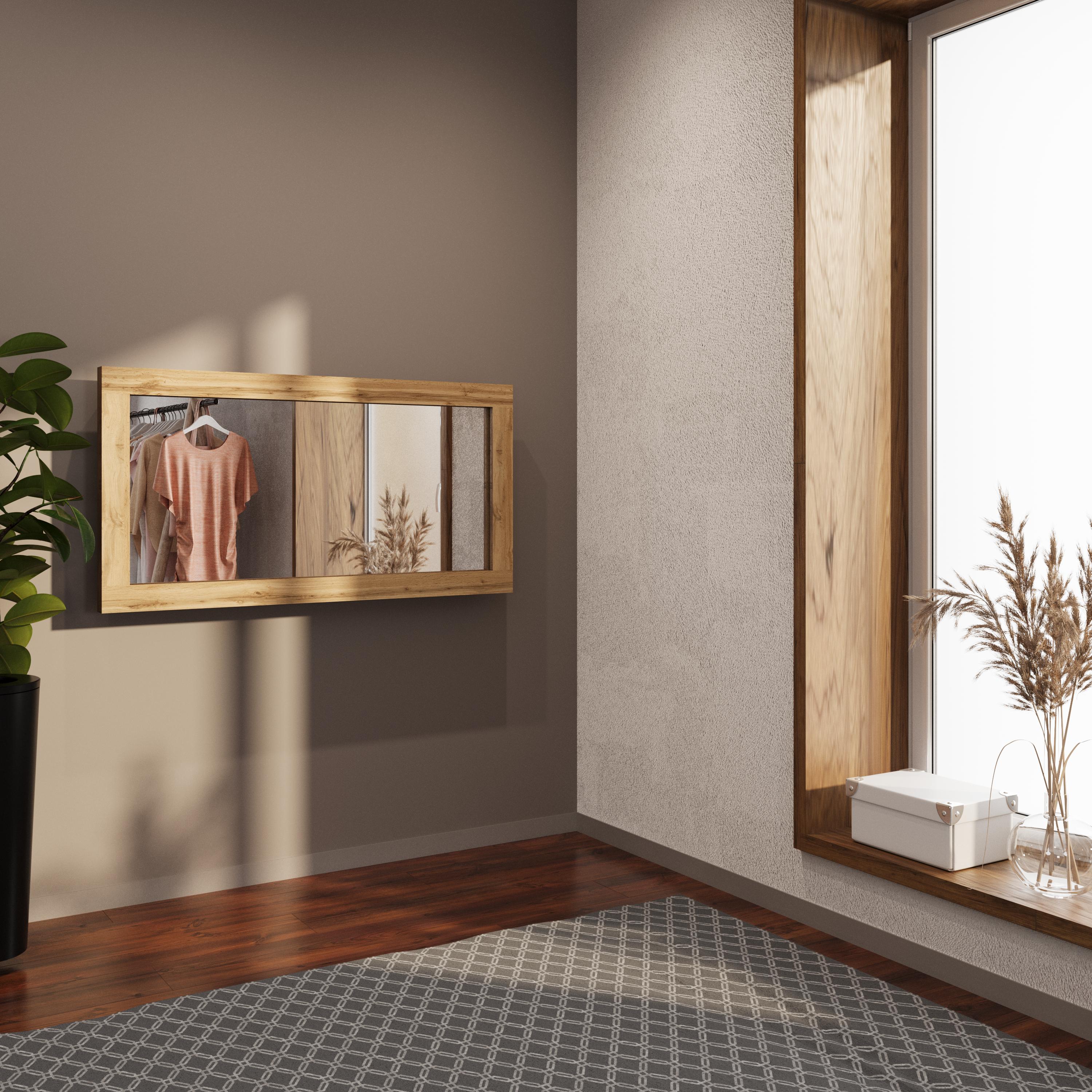 Дзеркало без рами Мікс Меблі Сканді 1280х690 мм Дуб тахо