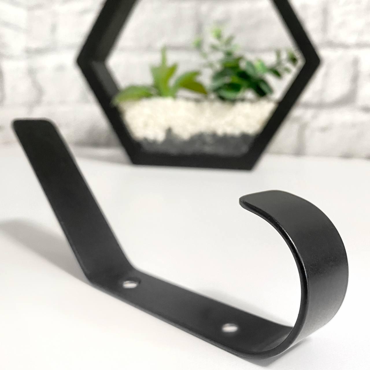 Гачок настінний для одягу Krei металевий Чорний Н 145 мм (КК3002) - фото 3 Гачок настінний для одягу Krei металевий Чорний Н 145 мм (КК3002) - фото 3