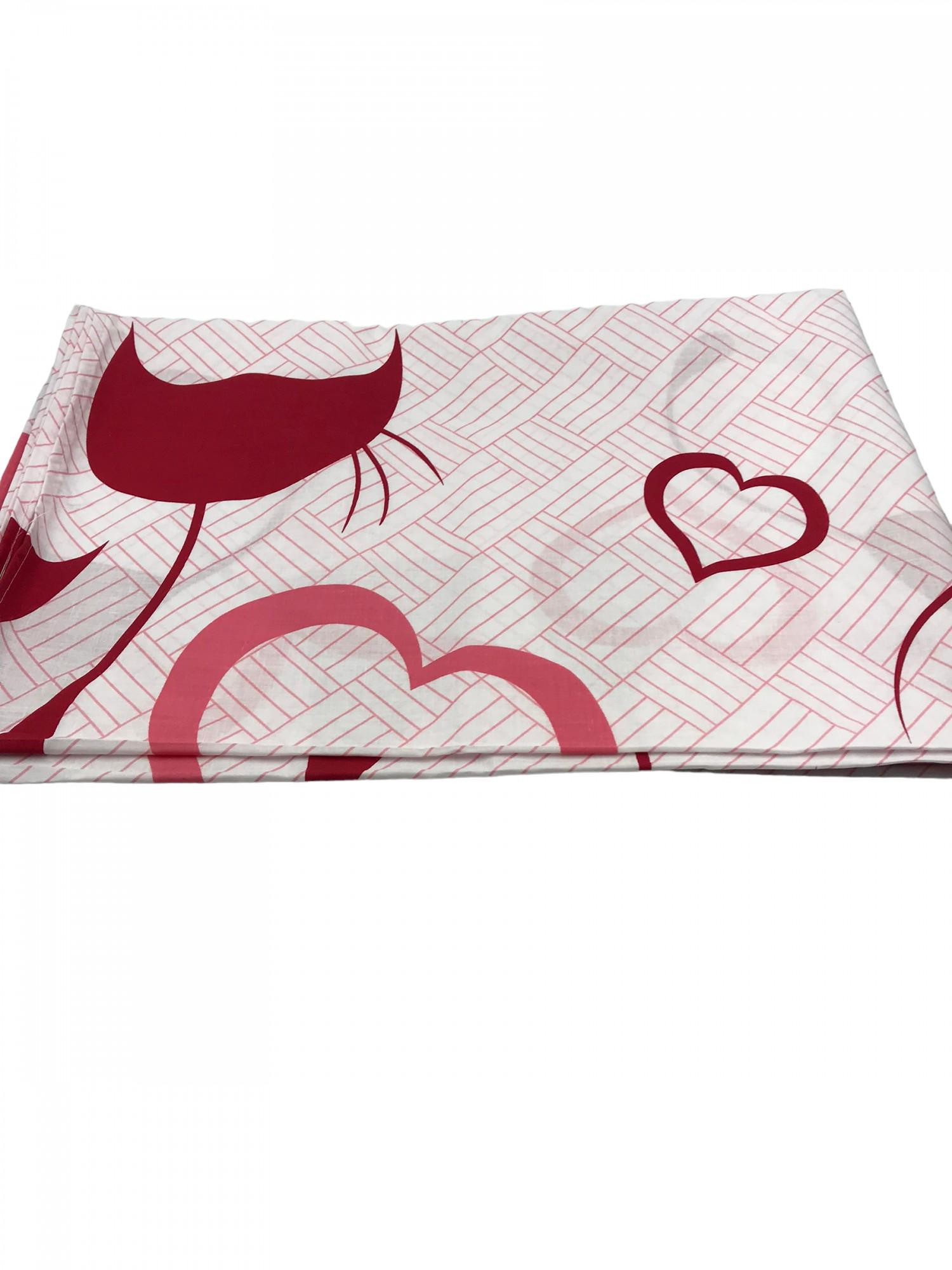 Простынь Кошечки Сердечки из бязи 240х220 см (0210/-240)