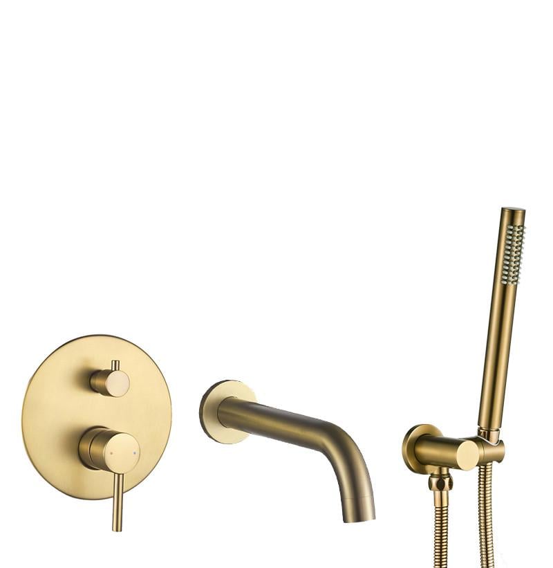 Змішувач для ванни і душу VBI MILANO BRUSHED прихованого монтажу Gold (2810366256)