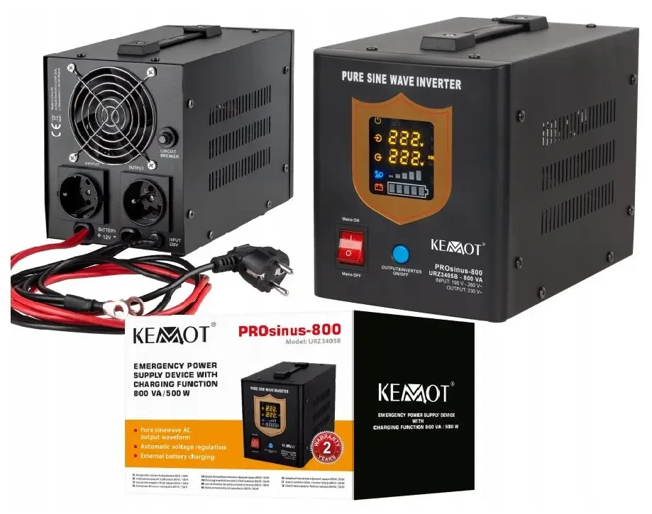 Источник бесперебойного питания Kemot URZ3405B PROsinus-800 12V 230V 800VA/500W (0656) - фото 2 Источник бесперебойного питания Kemot URZ3405B PROsinus-800 12V 230V 800VA/500W (0656) - фото 2