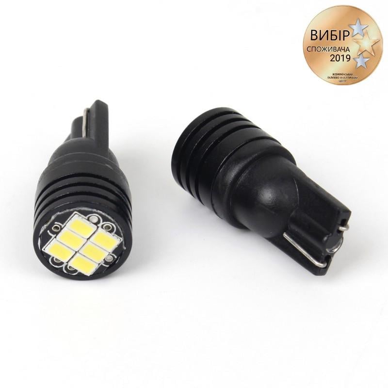 Автолампи світлодіодні Carlamp W5W Canbus 6000 K для габаритів з обманкою 2 шт. (T103020) - фото 4