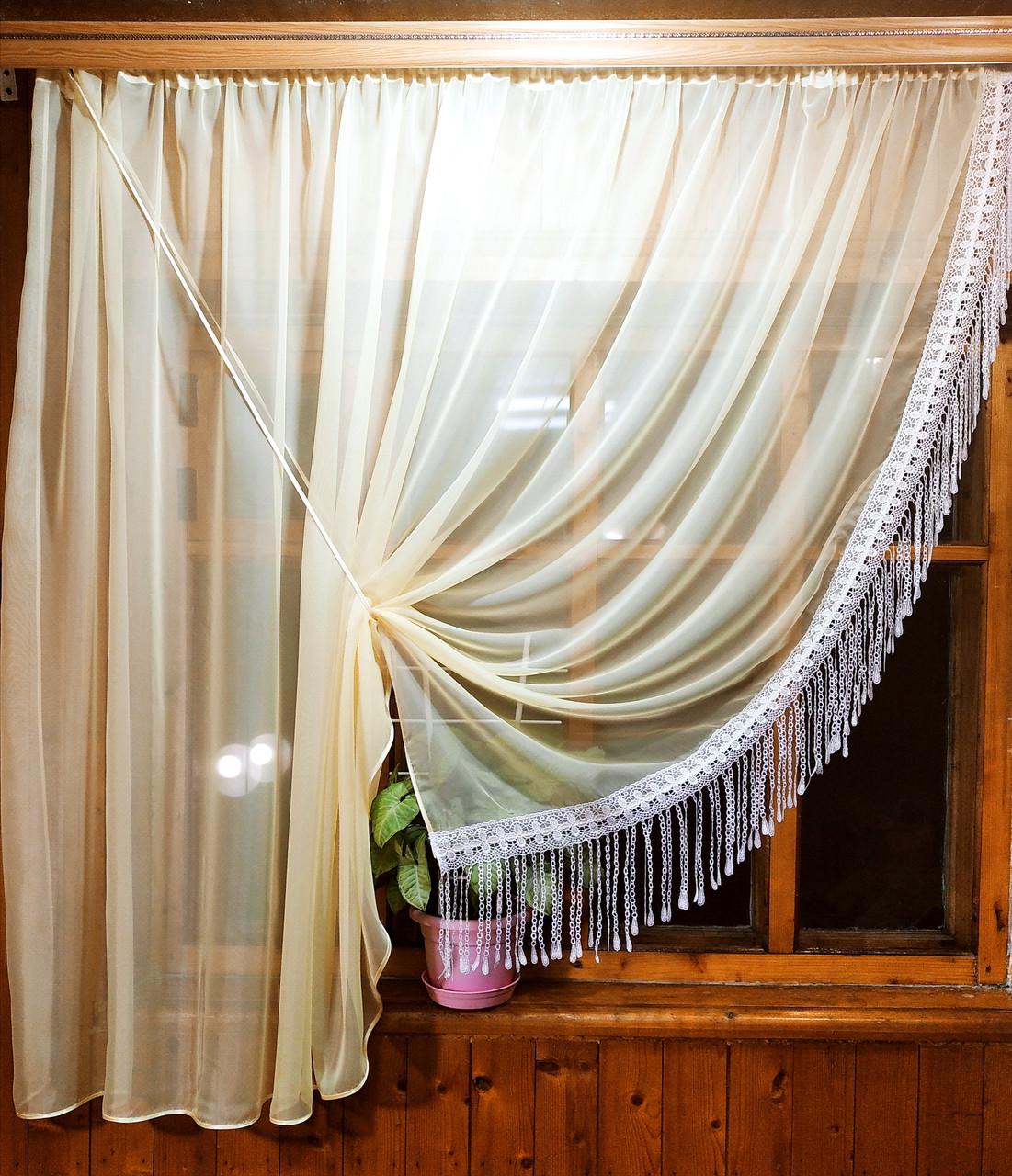 Шторы Ажур левая Лунный (1585215711)