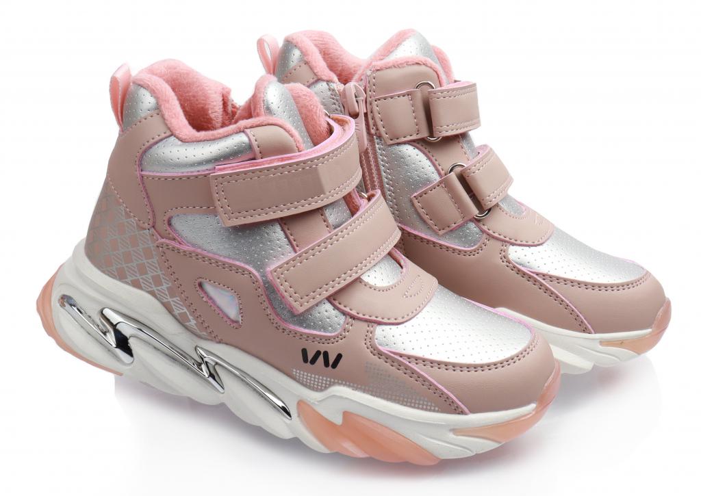 Черевики осінні для дівчаток 65661 р. 29 Рожево-сріблястий