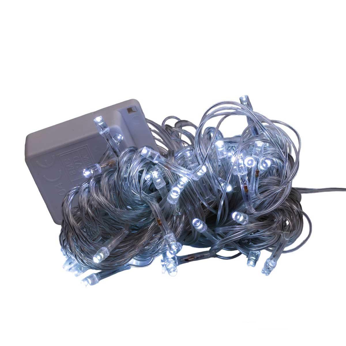 Гирлянда нить GarlandoPro W100LEDW 100 ламп от сети 6 м Холодный белый (100-107-W100LEDW)