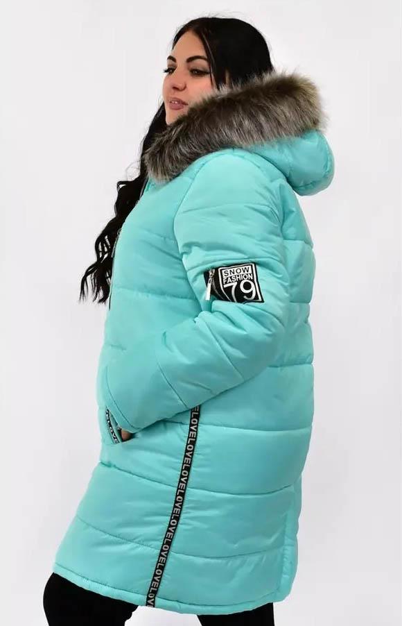 Куртка женская зимняя Love р. 74 Ментоловый (1875-мк) - фото 2 Куртка женская зимняя Love р. 74 Ментоловый (1875-мк) - фото 2