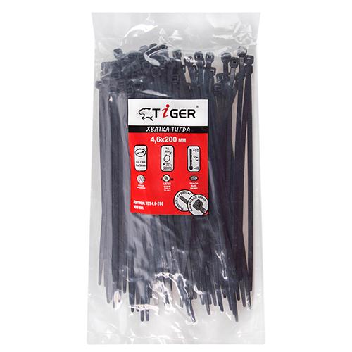 Хомут пластиковый Tiger ТСТ W4.6х200 100 шт. Черный (00000047887) Хомут пластиковый Tiger ТСТ W4.6х200 100 шт. Черный (00000047887)