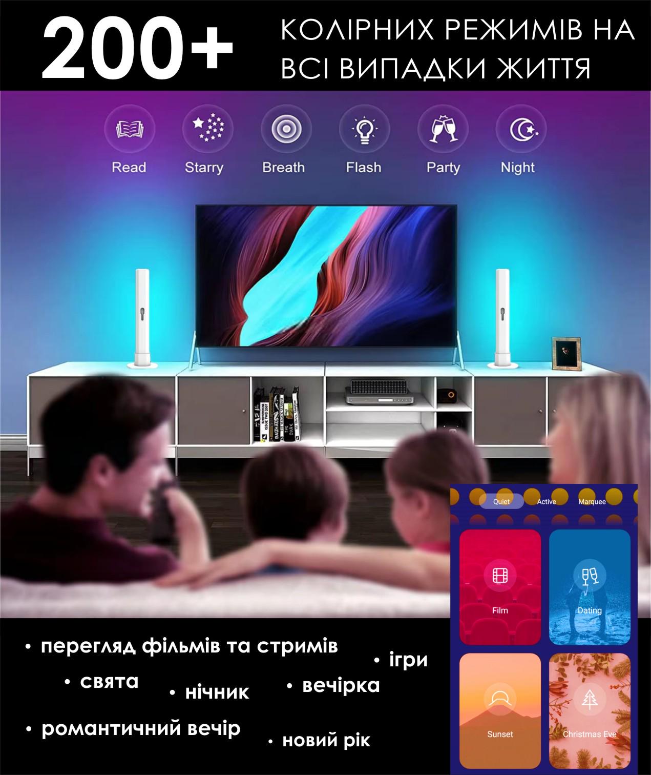 Панелі підсвічування монітора/телевізора Tuya Smart LED SAL-002B WiFi 2700-6500K RGB Color/White (19895) - фото 5