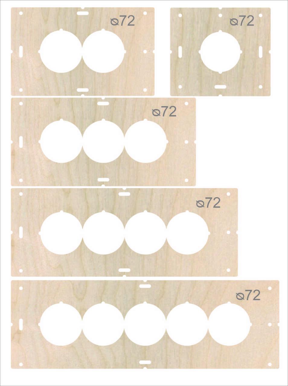 Набор шаблонов мастера для сверления подрозетников d 72 мм (11690986)